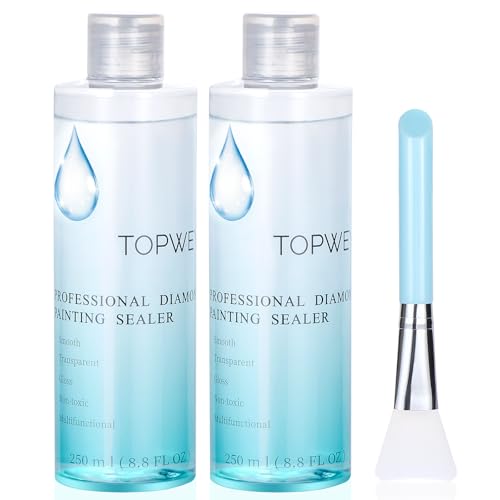 Topwey Large Diamond Painting Glue with Silicone Applicator Helps Retain Your Diamond Permanent Hold & Shine Effect for Diamo