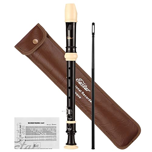 Eastar Baroque C Soprano Recorder for Kids Beginners Kit, Brown, ERS-21BB