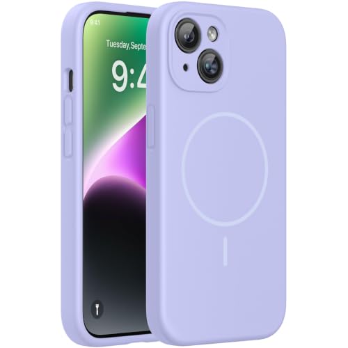 Miracase Magnetic for iPhone 14 Plus Case, Silicone, Light Purple