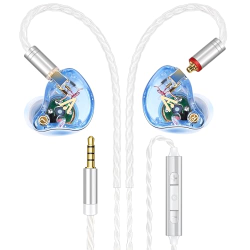 Audiovance Vibes 202M HiFi Wired Earbuds in-Ear Monitor Headphones with Mic