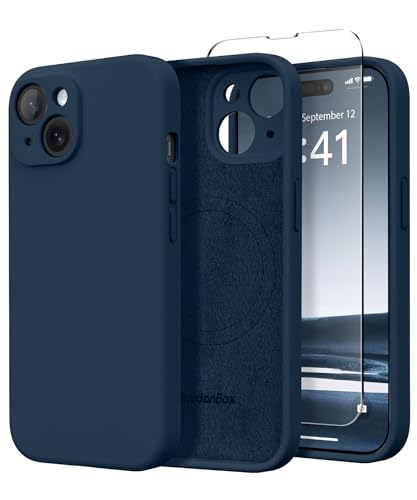 SuydanBox Magnetic for iPhone 15 Plus Case Silicone Cobalt Blue