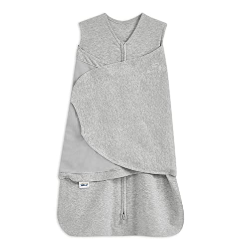 HALO SleepSack Swaddle | Cotton | 1.5 TOG | 68-75°F | 6-12 lbs |Gray