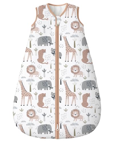 Yoofoss Baby Sleep Sack 6-12 Month 1.5TOG 100% Organic Cotton 2-Way Zipper