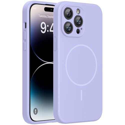 Miracase Magnetic for iPhone 14 Pro Max Case, Silicone, Light Purple