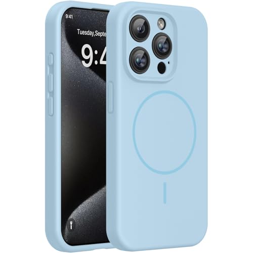 Miracase Silicone & Magnetic for iPhone 15 Pro Max Case, Clove Purple