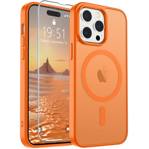 SUPFINE Magnetic for iPhone 14 Pro Case Starry Orange