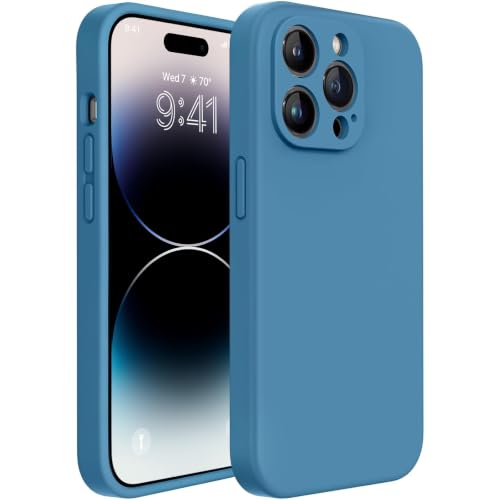 Miracase Silicone for iPhone 14 Pro Case, Capri Blue