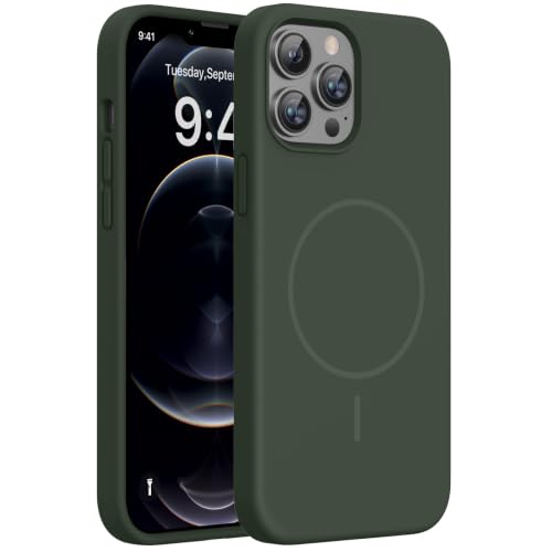 Miracase Silicone for iPhone 12 Pro Max Case, Dark Green