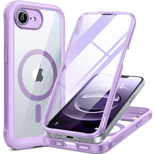 miracase for iPhone 17e Case & iPhone 16e Case, Full-Body Phone with Built-in Glass Screen Protector, [Magnetic with MagSafe]