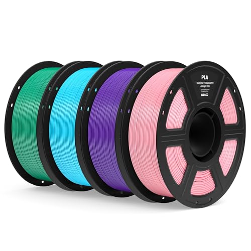 ELEGOO PLA 3D Printer Filament Bundle 4KG Pink/Purple/Sky Blue/Sea Green