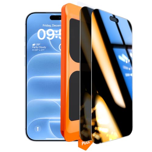TOCOL for iPhone 18 Pro Max Privacy Screen Protector, Easy Installation