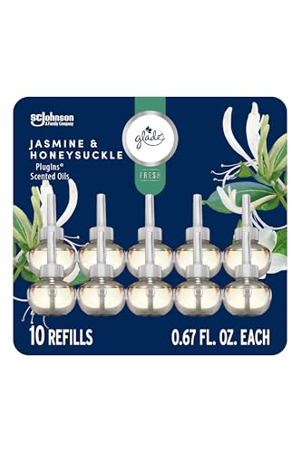 Glade PlugIns Air Freshener Refills Jasmine & Honeysuckle 10 Count