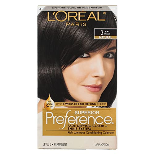 L’Oreal ParisSuperior Preference - 3 Soft Black (Natural) 1 Each (Pack of 2)