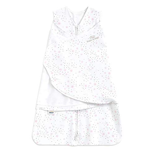 HALO SleepSack Swaddle | Cotton | 1.5 TOG | 68-75°F | 6-12 lbs |Moons Pink