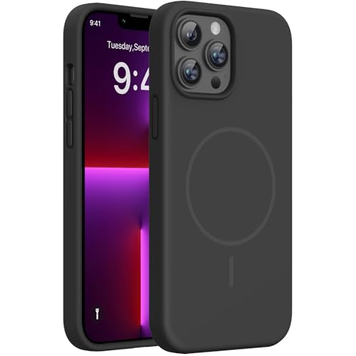 Miracase Silicone & Magnetic for iPhone 13 Pro Case, Black