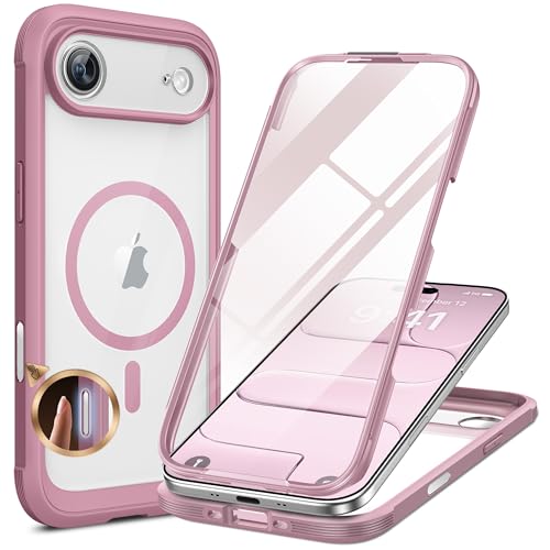 Miracase Magnetic for iPhone Air Case 6.5" [Compatible with MagSafe] Full-Body Phone Case with Built-in Glass Screen Protecto