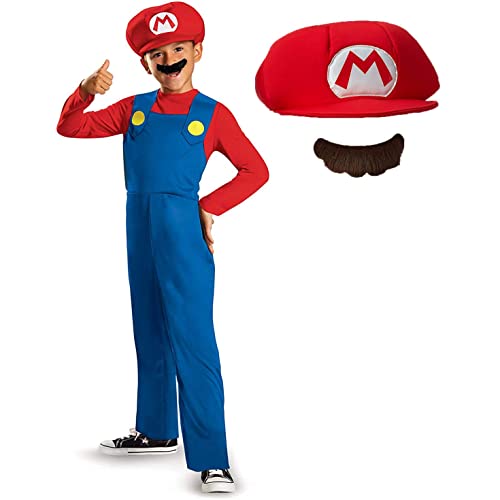 Disguise Nintendo Super Mario Costume, Officially Licensed Super Mario Brothers Boys Costume, Classic Child Size Small (4-6)