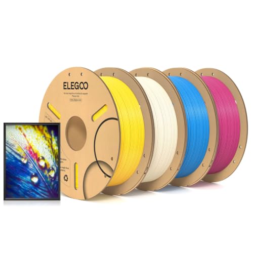 ELEGOO PLA 3D Printer Filament 1.75mm 4KG CMYK Bundle