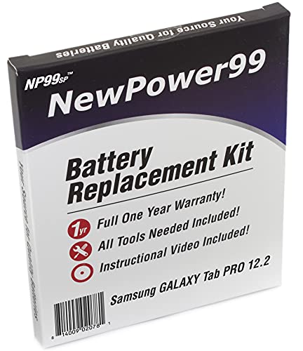 " NewPower99 Battery Replacement Kit with Battery, Video Instructions and Tools for Samsung Galaxy Tab PRO 12.2"