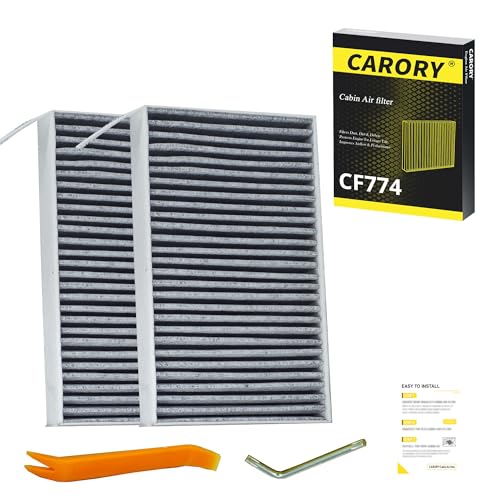 2PCS Cabin Air Filter with Activated Carbon for Tesla Model 3 (2017-2026), Model Y (2020-2026), OE# 1107681-00-A, CF12774, XC