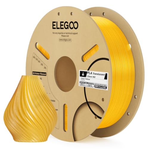ELEGOO PLA 3D Printer Filament 1.75mm Translucent Yellow 1KG