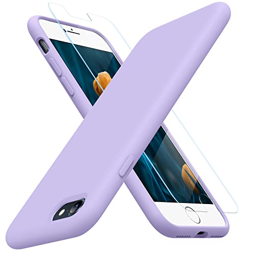 Miracase Silicone for iPhone SE 2022/SE 2020/7/8 Case,Light Purple
