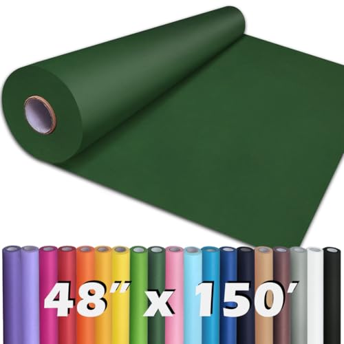 PerkHomy Dark Green Kraft Paper Roll 48" x 1,800" (150') for Gift Wrapping Bouquet Flower Art Painting Craft Writing Packagin