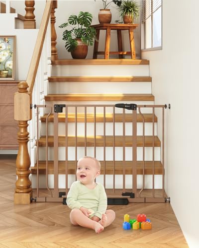 Cideny Baby Gate Auto Close, 29"-40" Dog Gate Indoor for Stairs & Doorways