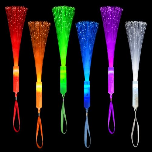 Halloween Glow Fiber Optic Lights Bulk-24 Pcs,Light Up Party Favors for Kid