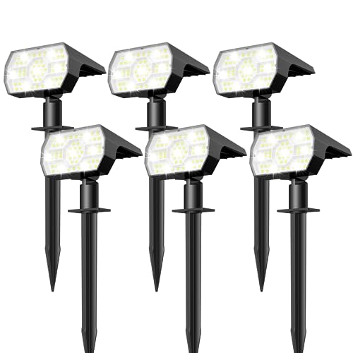 NYMPHY Solar Lights Outdoor Waterproof - 6 Pack (Cool White)