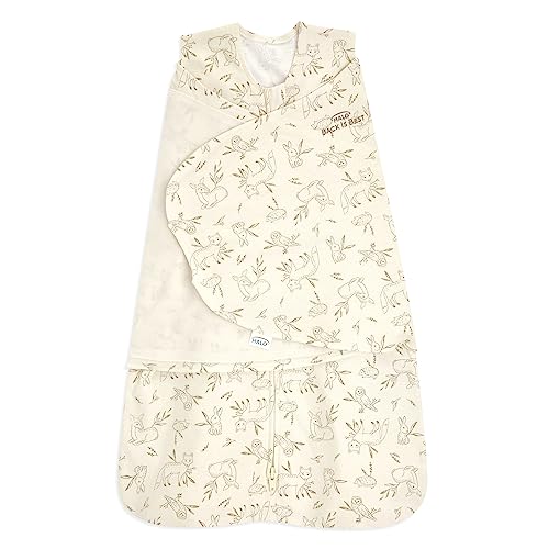 HALO SleepSack Swaddle | Cotton | 1.5 TOG | 68-75°F | 6-12 lbs |Woodland
