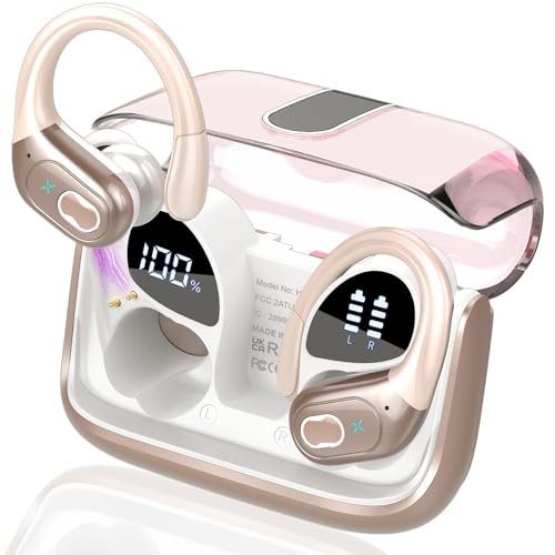Aptkdoe Wireless Earbuds 75H Bluetooth 5.4 Sport Headphones with Earhooks