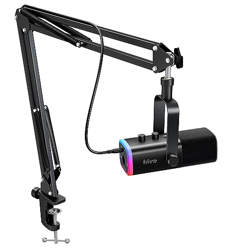 FIFINE AmpliGame AM8T XLR/USB Gaming Microphone Set, Dynamic PC Mic