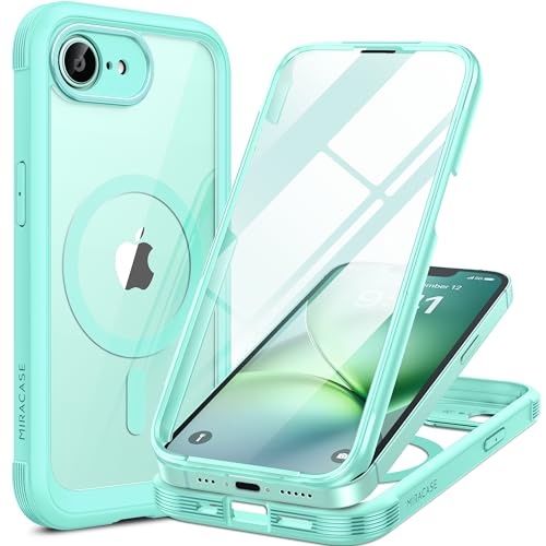 Miracase for iPhone 17e Case & iPhone 16e Case, Full-Body Phone with Built-in Glass Screen Protector, [Magnetic with MagSafe]