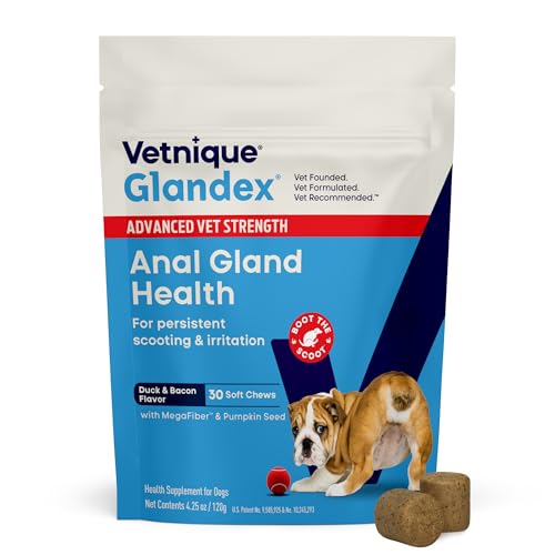Vetnique Glandex Advanced Strength Anal Gland Chews for Dogs, 30ct