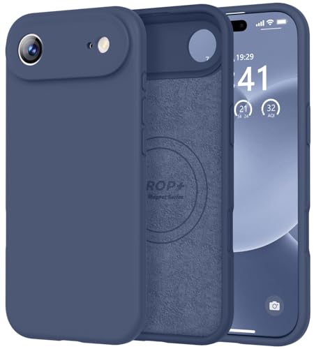 Vooii Magnetic for iPhone Air Case 6.5" Premium Silicone Navy Blue