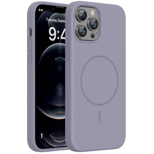 Miracase Silicone & Magnetic for iPhone 12 Pro Max Case, Lavender Gray