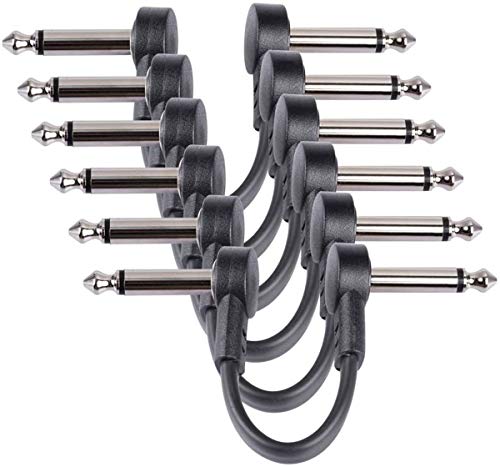 GOGHOST 6-Pack 6 Inch Flat Guitar Patch Cables Short Pedal Cable