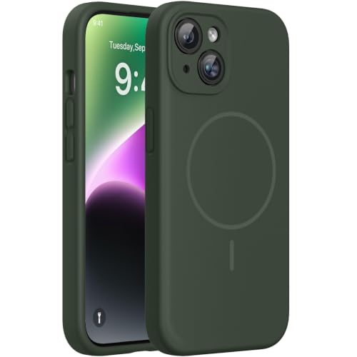 Miracase Silicone for iPhone 14 Case, Dark Green