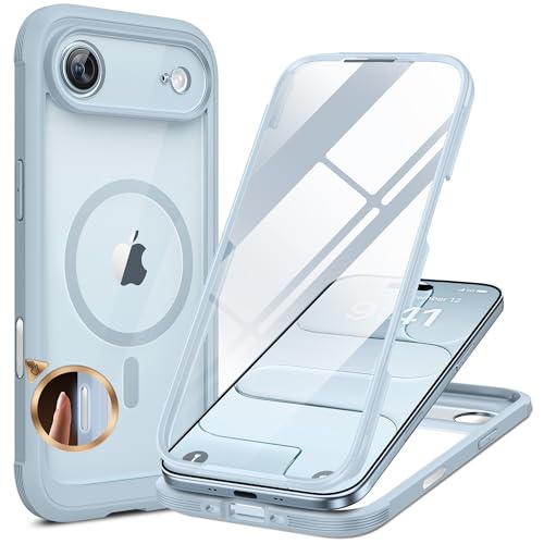 miracase Magnetic for iPhone Air Case 6.5" [Compatible with MagSafe] Full-Body Phone Case with Built-in Glass Screen Protecto