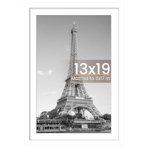 upsimples 13x19 Picture Frame, Wall Decor Poster Frames, White 1 Pack
