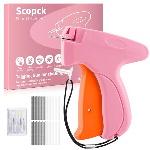 Stitch Gun for Clothes - Handheld Stitch Gun Quick Clothing Fixer - Tagging Gun - Includes 6 Needle, 1000 Black Fasteners & 1