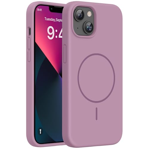 Miracase Silicone & Magnetic for iPhone 13 Case, Blackcurrant