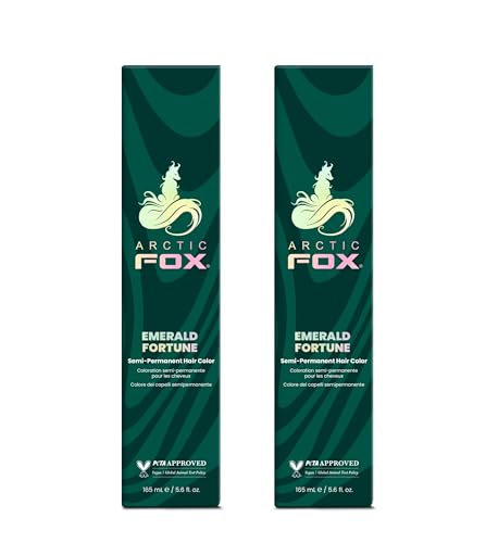 ARCTIC FOX Semi-Permanent Hair Color Emerald Fortune - Vegan - 2 x 5.6 oz