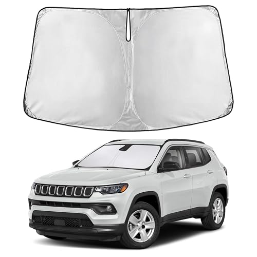 EcoNour Windshield Sunshade Compatible for Jeep Compass 2017-2023 2024 2025