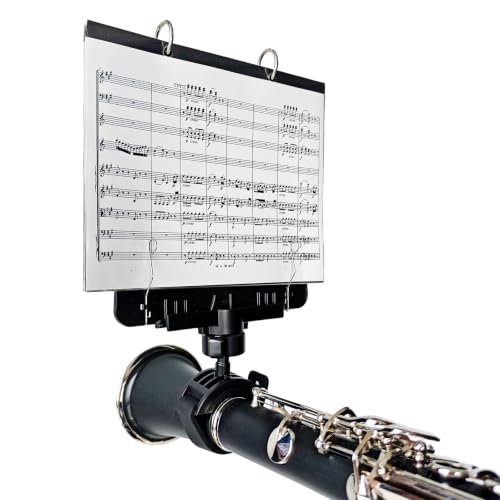 MusBoard TC10C Clarinet Lyre with Flip Folder for Marching Band