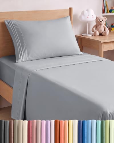 Twin XL Size 3 Piece Sheet Set - Breathable & Cooling Sheets - Steel Blue