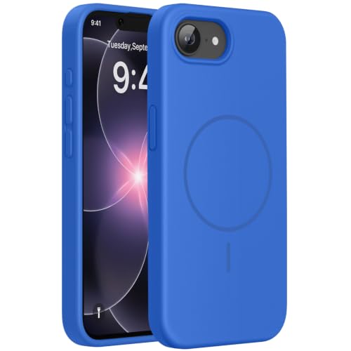 Miracase Silicone & Magnetic for iPhone 17e/16e Case, Mediterranean Blue