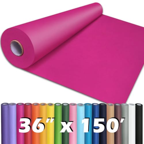 PerkHomy Rose Red Kraft Paper Roll 36" x 1,800" (150') for Gift Wrapping Bouquet Flower Art Painting Craft Writing Packaging 