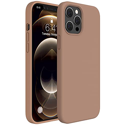 Miracase Silicone for iPhone 12 Pro Max Case, Chocolate